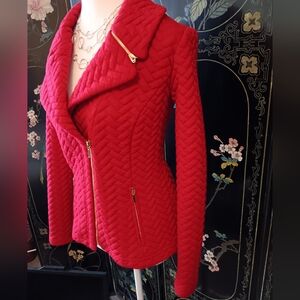 Joseph Ribkoff Quilted Red Blazer
